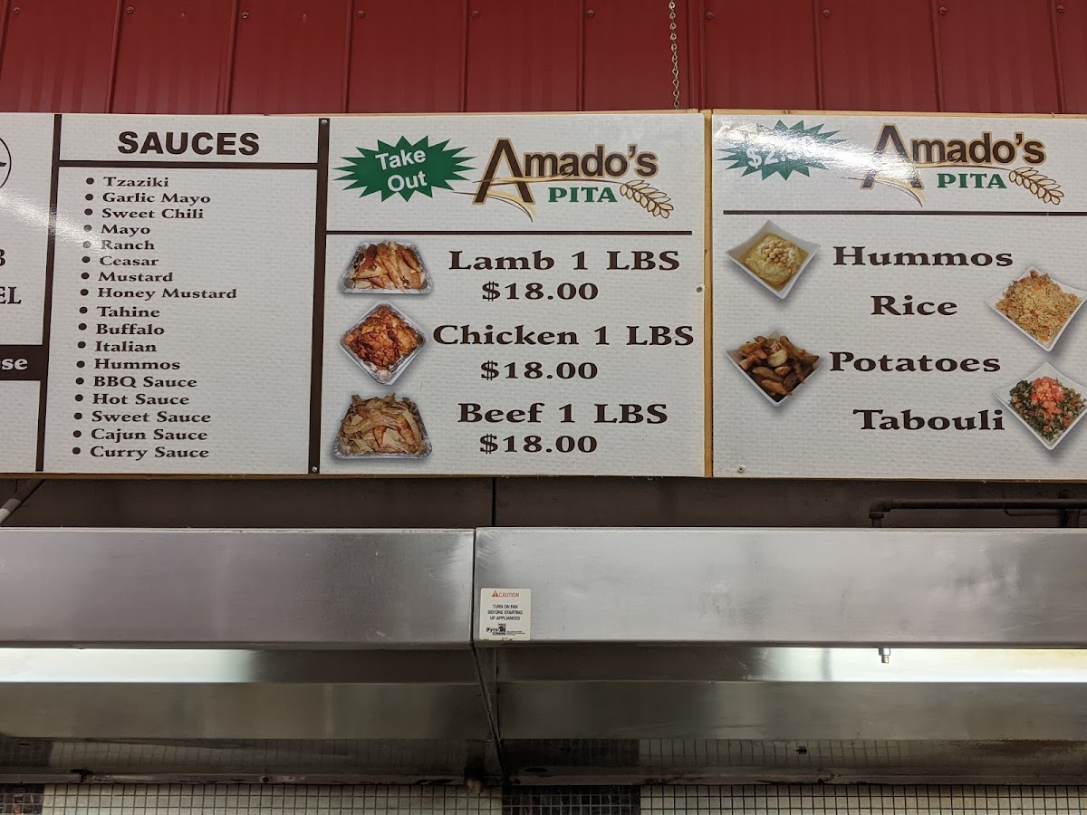 Menu Amado's Pita-10