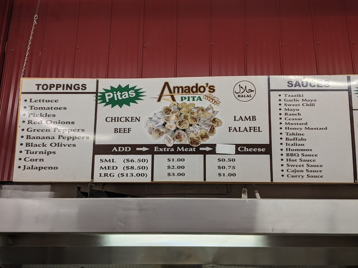 Menu Amado's Pita-8